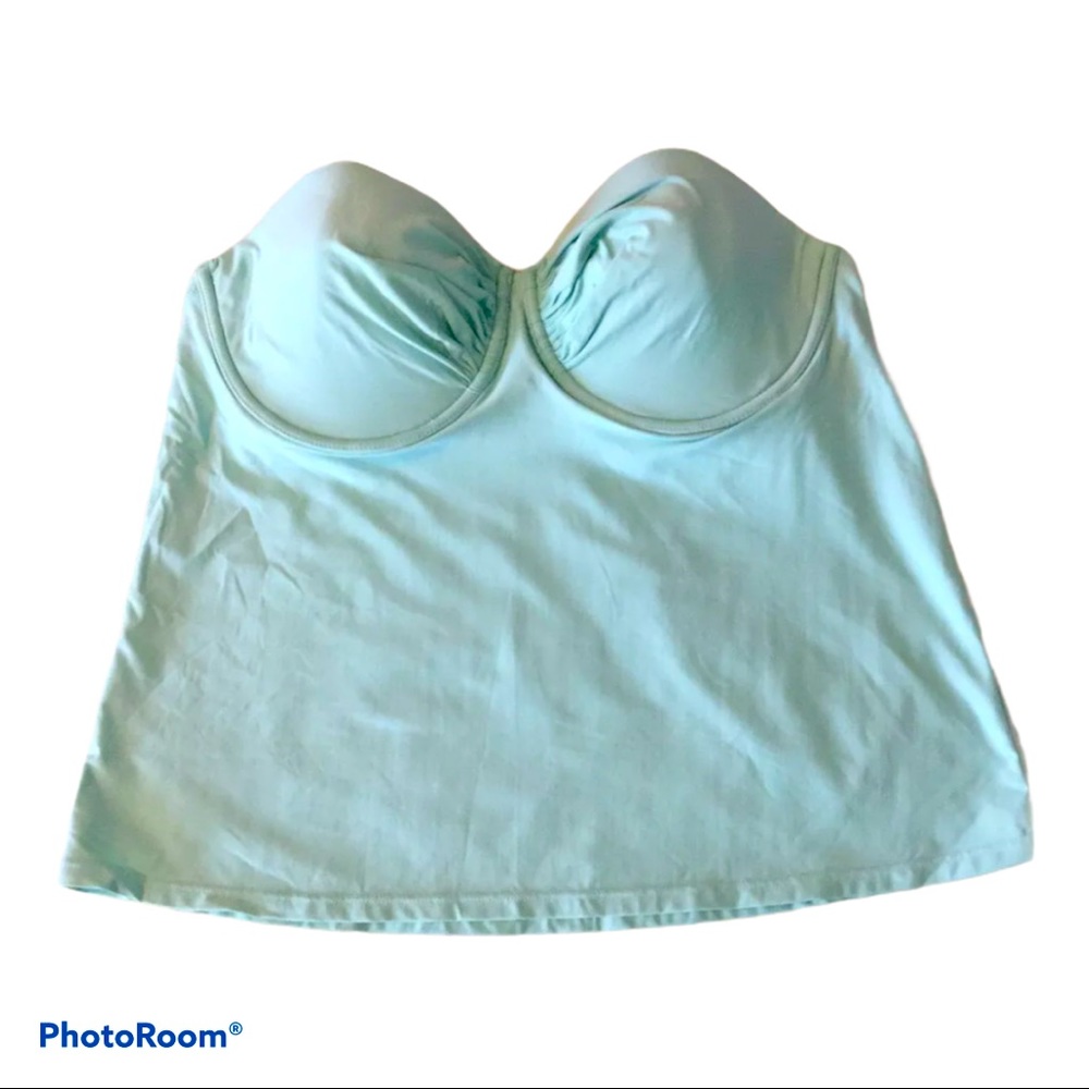 J. Crew Tankini Swim Top NWT Mint Green D Cup XXXS